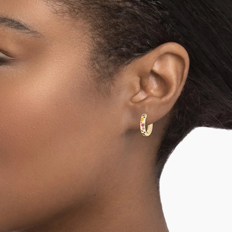 Aurora Spectrum Hoop Earrings